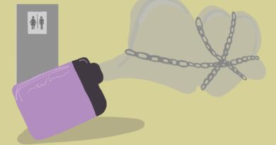 STOPPING THE SMOKE: The graphic shows the vaping epidemic being chained down by new restrictions. Illustration by Jillian Stirn.