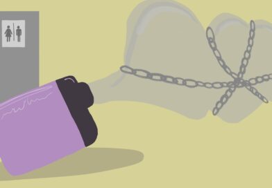 STOPPING THE SMOKE: The graphic shows the vaping epidemic being chained down by new restrictions. Illustration by Jillian Stirn.