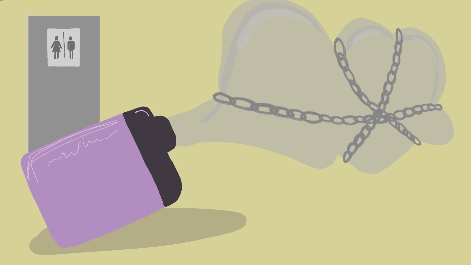 STOPPING THE SMOKE: The graphic shows the vaping epidemic being chained down by new restrictions. Illustration by Jillian Stirn.