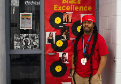 Celebrating Black History Month by decorating classroom doors