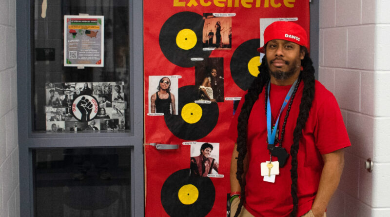 Celebrating Black History Month by decorating classroom doors