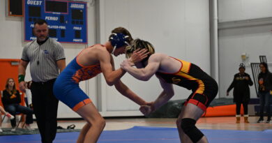 Wrestlers take down Central at senior night